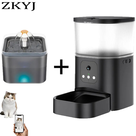 3L Eagle APP Smart Automatic Pet Feeder with Camera + Water Fountain