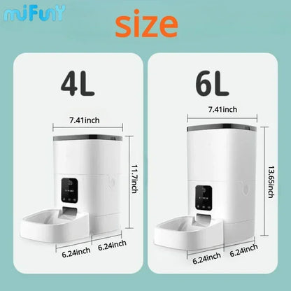 4L, 6L Eagle APP Smart Automatic Pet Feeder with Camera + Voice record