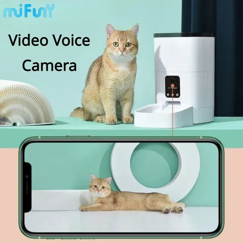 4L, 6L Eagle APP Smart Automatic Pet Feeder with Camera + Voice record